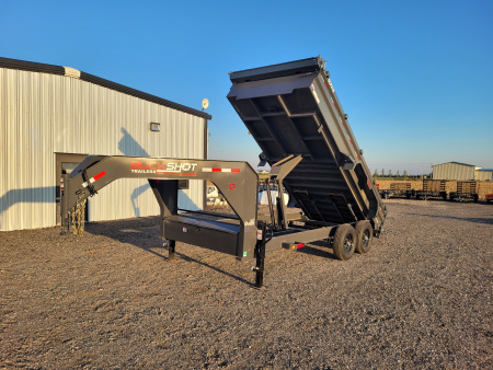 New 2025 Buckshot 83"x16' Gooseneck Dump Trailer