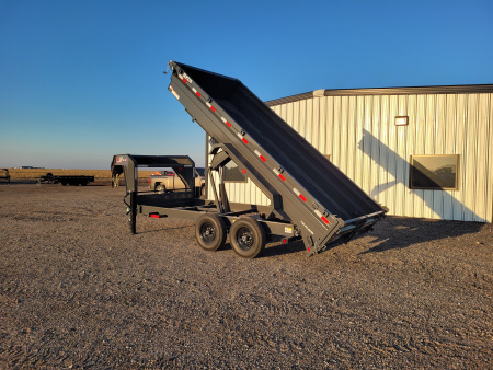 New 2025 Buckshot 83"x16' Gooseneck Dump Trailer