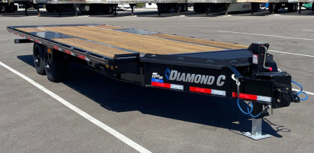 New Diamond C 22' DET-208 Power Tilt Deck Over Equipment Trailer 18,000LB, 8K Axles, 17.5" Tires