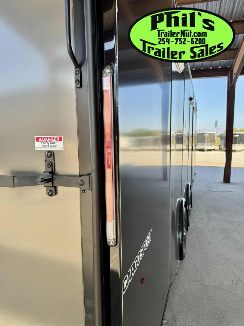 New 2025 Pace American 8.5 X24 CARGO SPORT Car / Racing Trailer ESCAPE DOOR SPREAD AXLES UPGRADED .080 EXTERIOR