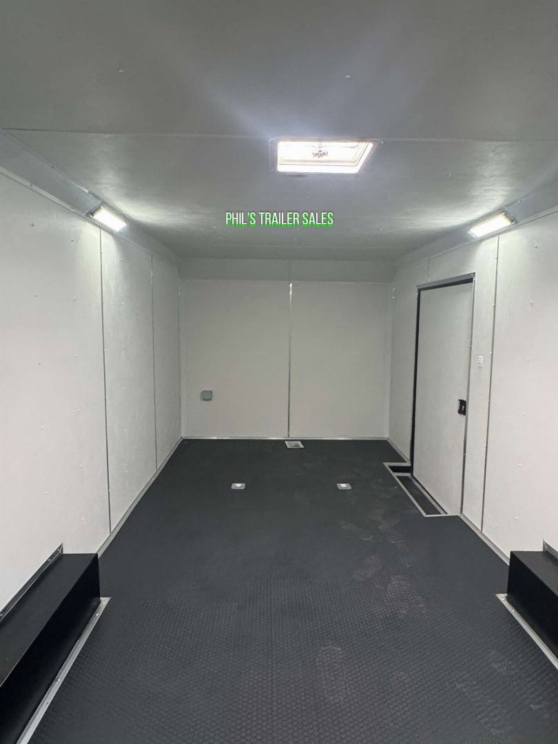 New 2025 Pace American 8.5 X24 CARGO SPORT Car / Racing Trailer ESCAPE DOOR SPREAD AXLES UPGRADED .080 EXTERIOR