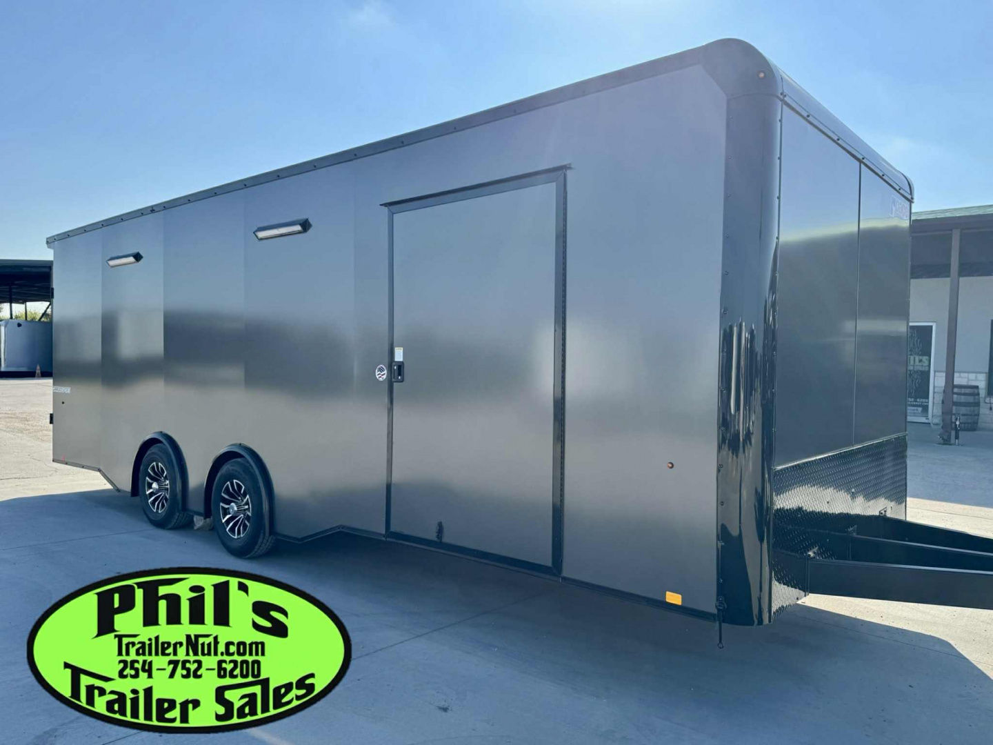 New 2025 Pace American 8.5 X24 CARGO SPORT Car / Racing Trailer ESCAPE DOOR SPREAD AXLES UPGRADED .080 EXTERIOR