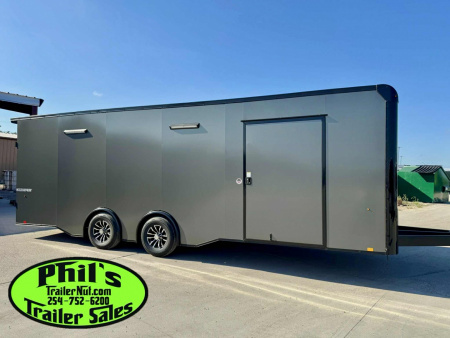 New 2025 Pace American 8.5 X24 CARGO SPORT Car / Racing Trailer ESCAPE DOOR SPREAD AXLES UPGRADED .080 EXTERIOR