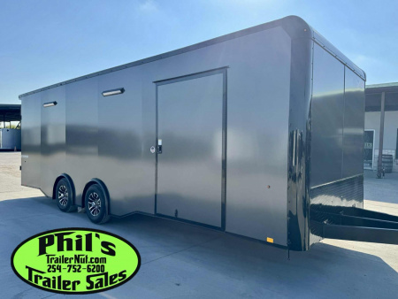 New 2025 Pace American 8.5 X24 CARGO SPORT Car / Racing Trailer ESCAPE DOOR SPREAD AXLES UPGRADED .080 EXTERIOR