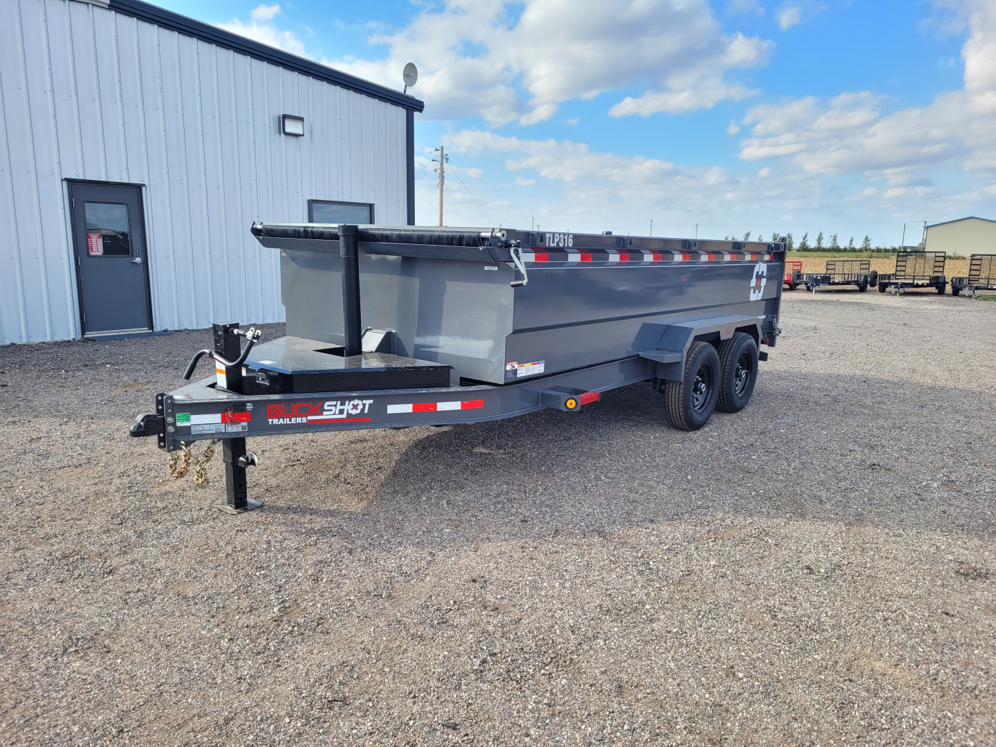 New 2026 Buckshot 83"x16' Telescopic Dump Trailer W/3' Sides