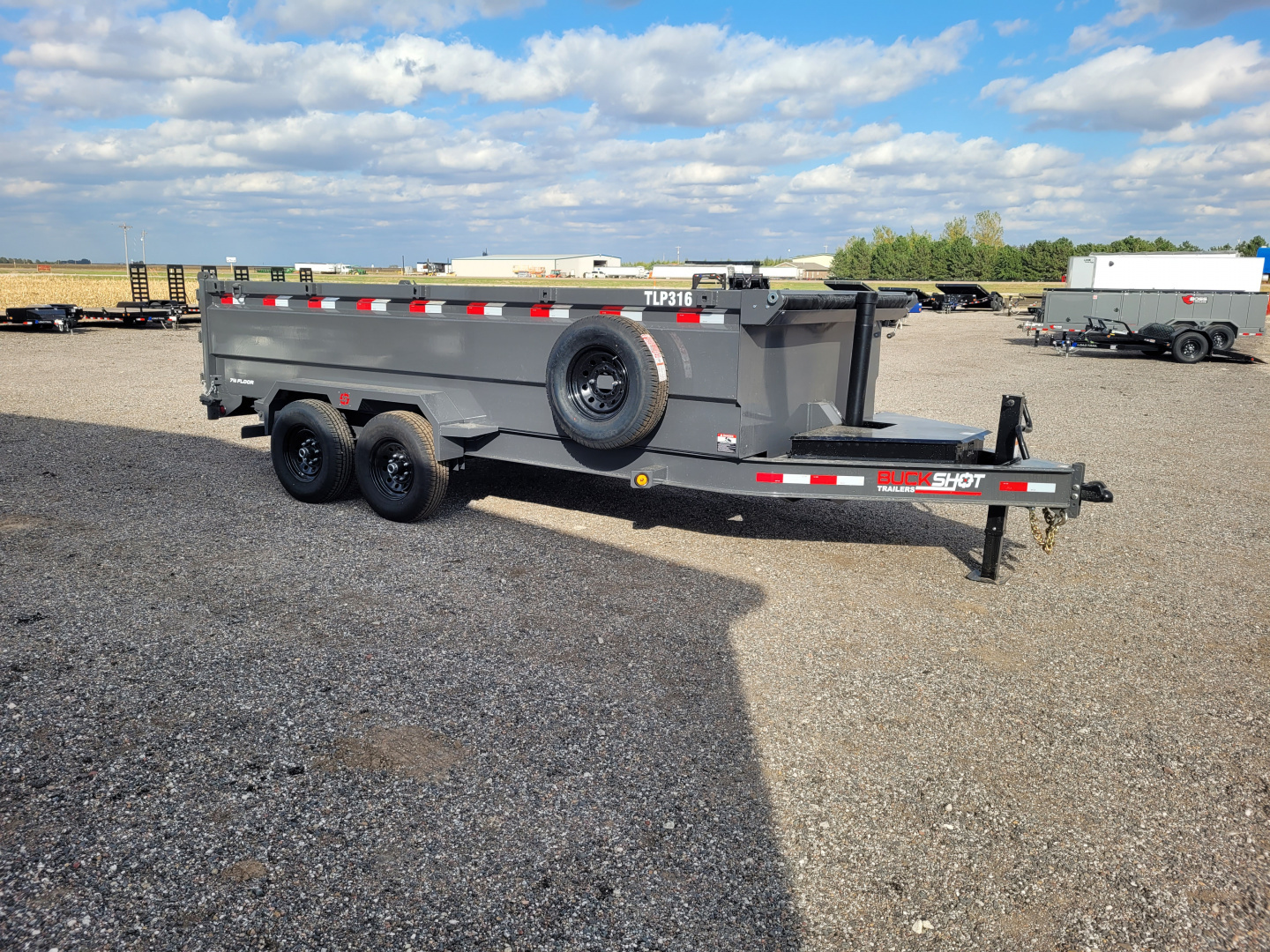 New 2026 Buckshot 83"x16' Telescopic Dump Trailer W/3' Sides