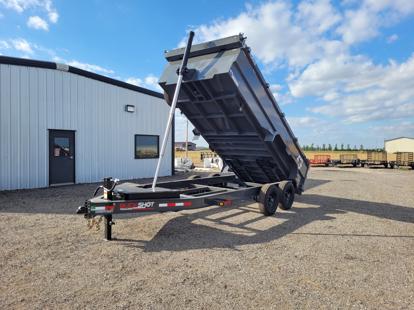 New 2026 Buckshot 83"x16' Telescopic Dump Trailer W/3' Sides
