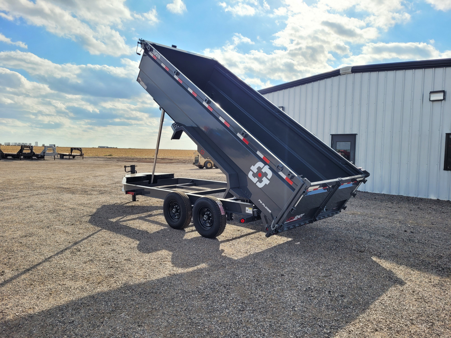 New 2026 Buckshot 83"x16' Telescopic Dump Trailer W/3' Sides