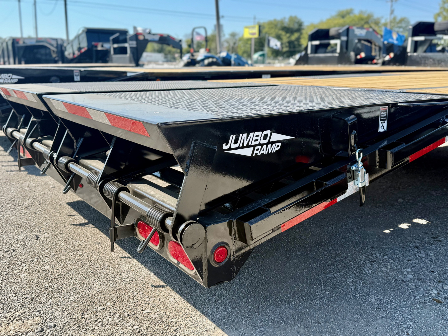 New 2026 Top Hat Trailers GN159-30x102 Flatbed Trailer w/ Jumbo Ramps & 14 Ply Tire Upg. (25'+5')