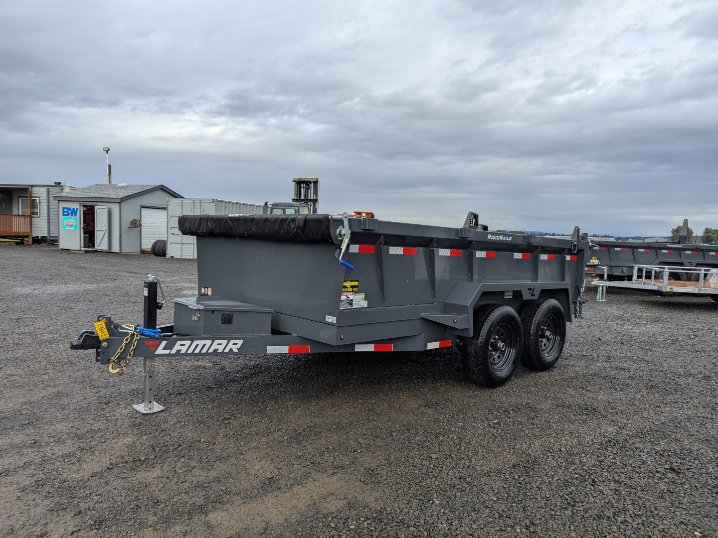 New 2026 Lamar Trailers 77" x 12' - 10K Dump Trailer 24" SIDES