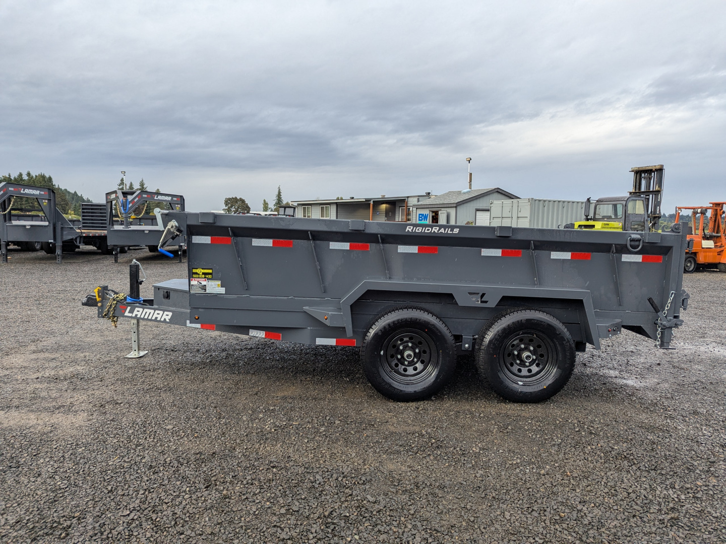 New 2026 Lamar Trailers 77" x 12' - 10K Dump Trailer 24" SIDES