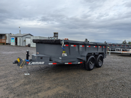 New 2026 Lamar Trailers 77  x 12' - 10K Dump Trailer 24  SIDES