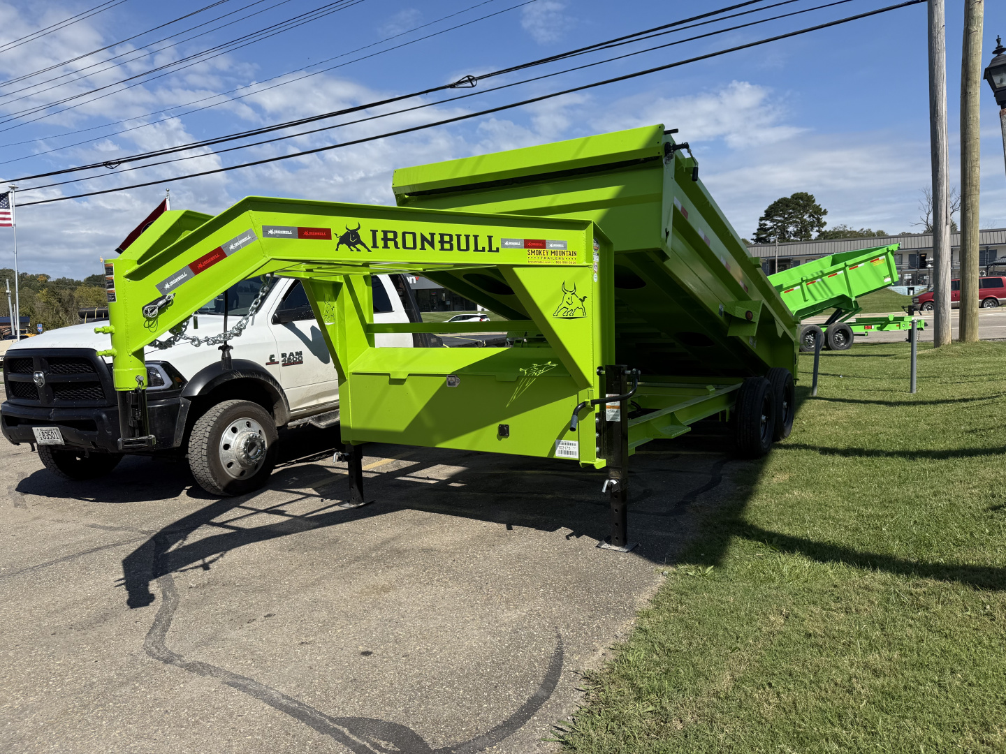 New 2026 Iron Bull DTG 14K 7X16 GN DUMP SCISSOR Dump Trailer
