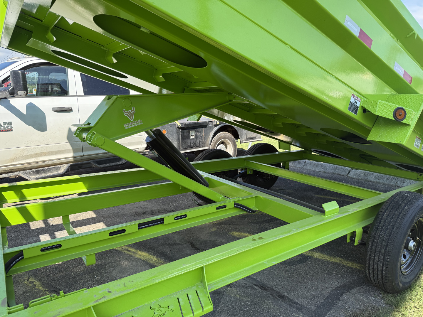 New 2026 Iron Bull DTG 14K 7X16 GN DUMP SCISSOR Dump Trailer