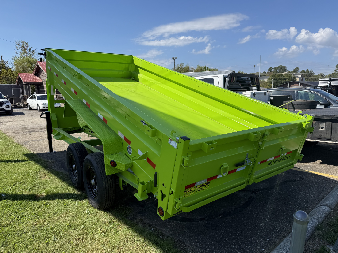New 2026 Iron Bull DTG 14K 7X16 GN DUMP SCISSOR Dump Trailer