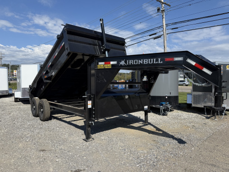 New 2026 Iron Bull DTG 14K 7X16 GN D0UMP TELESCOPIC Dump Trailer
