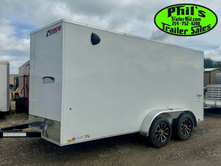 New 2025 Pace American 7X14 Cargo / Enclosed Trailer SCREWLESS EXTERIOR & ALUMINUM WHEELS!