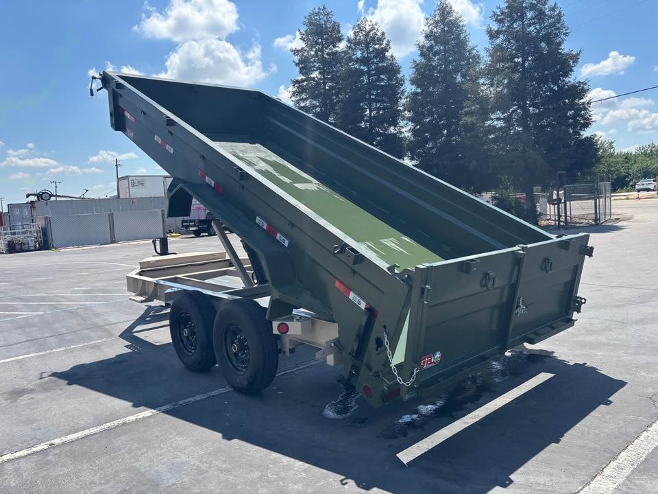 New 2026 GR 7'x16'x2' LOW PROFILE DESIGN Heavy Duty Dump Trailer 14k