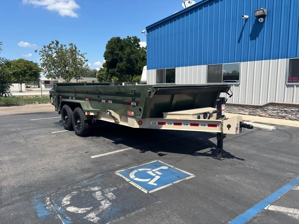 New 2026 GR 7'x16'x2' LOW PROFILE DESIGN Heavy Duty Dump Trailer 14k