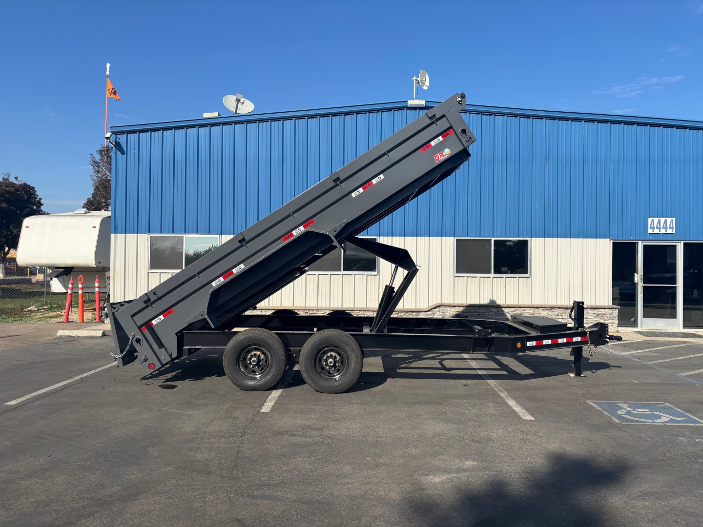 New 2025 GR 7'x16'x2' LOW PROFILE DESIGN Heavy Duty Dump Trailer 14k