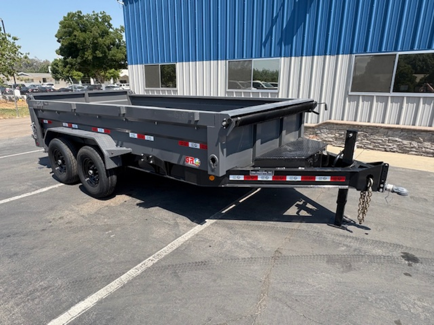 New 2025 GR 7'x14'x2' LOW PROFILE DESIGN 8"I-Beam Heavy Duty Dump Trailer 14k