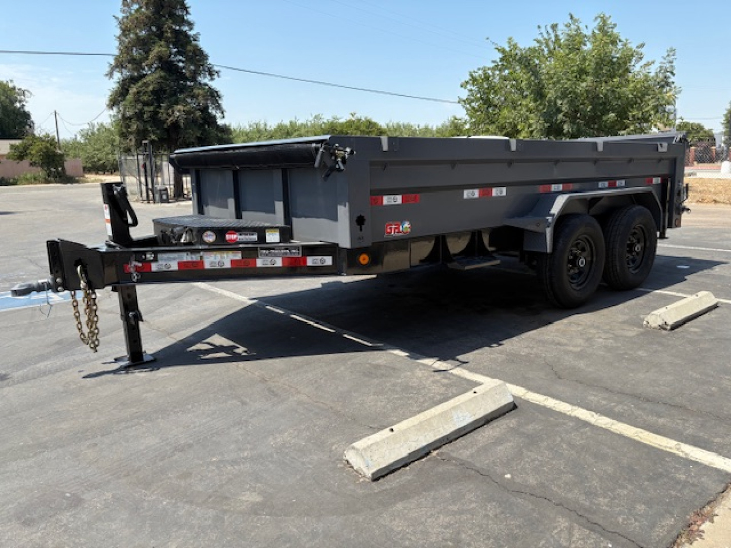 New 2025 GR 7'x14'x2' LOW PROFILE DESIGN 8"I-Beam Heavy Duty Dump Trailer 14k