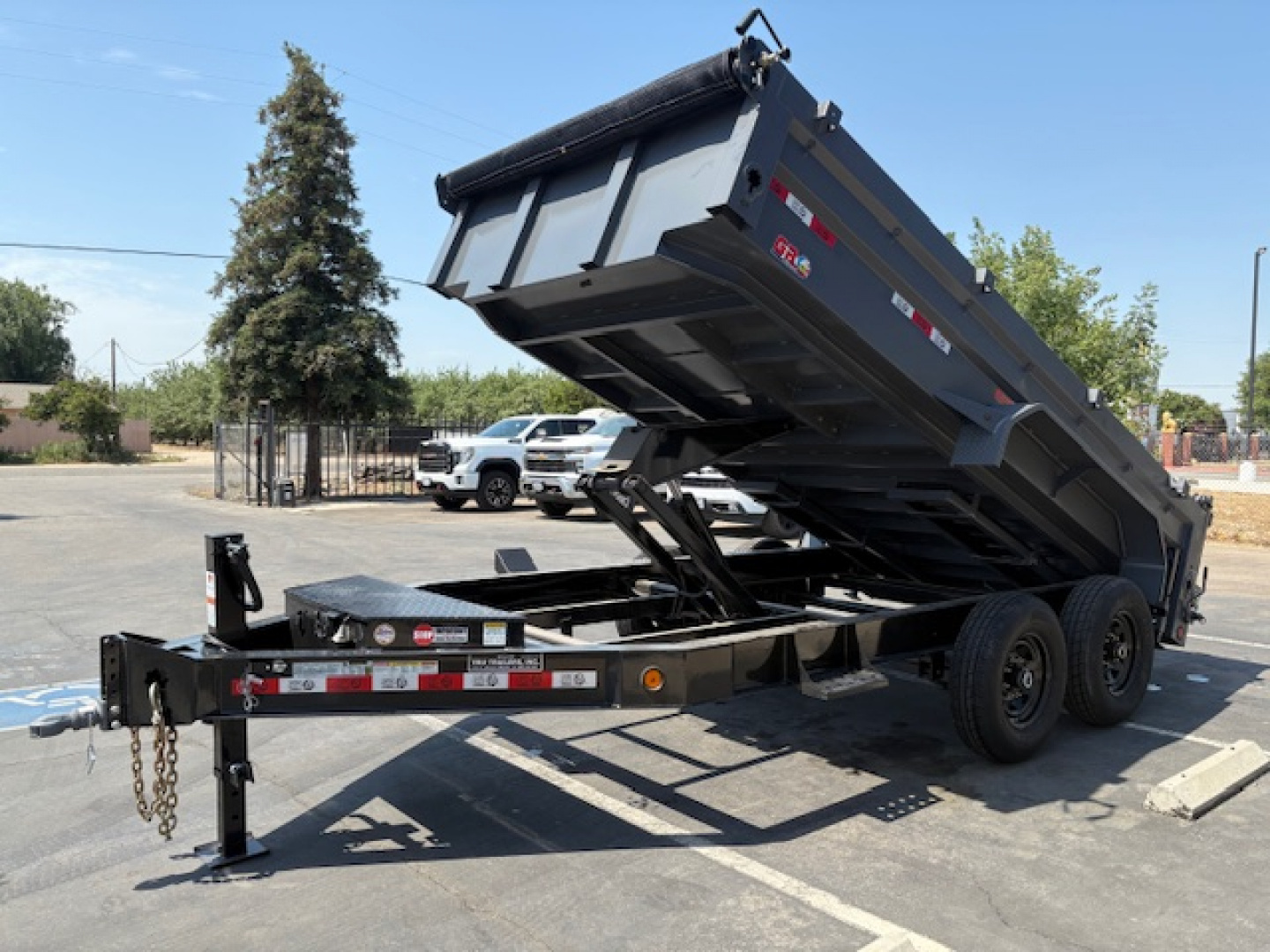 New 2025 GR 7'x14'x2' LOW PROFILE DESIGN 8"I-Beam Heavy Duty Dump Trailer 14k