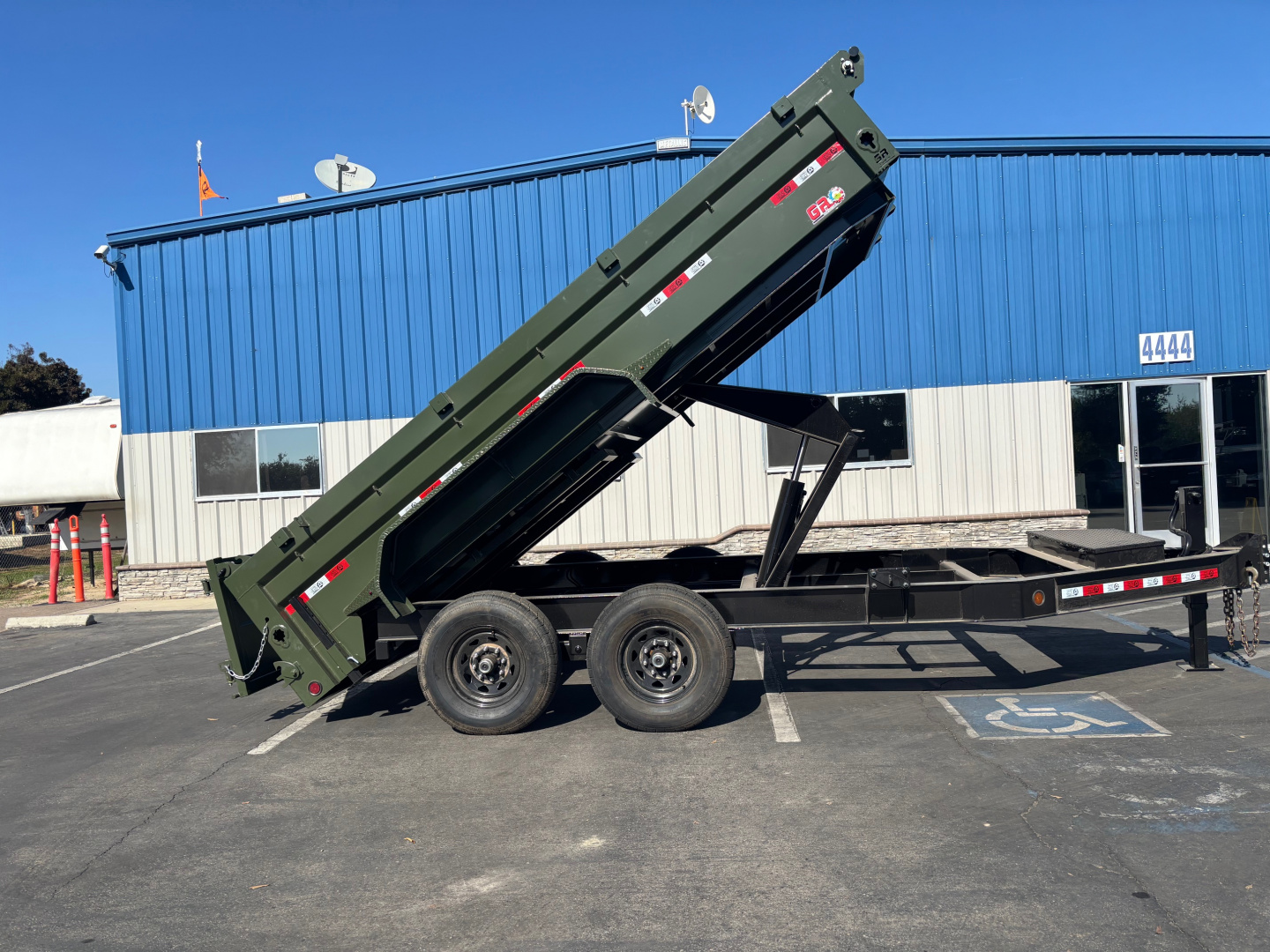 New 2025 GR 7'x14'x2' LOW PROFILE DESIGN 8"I-Beam Heavy Duty Dump Trailer 14k