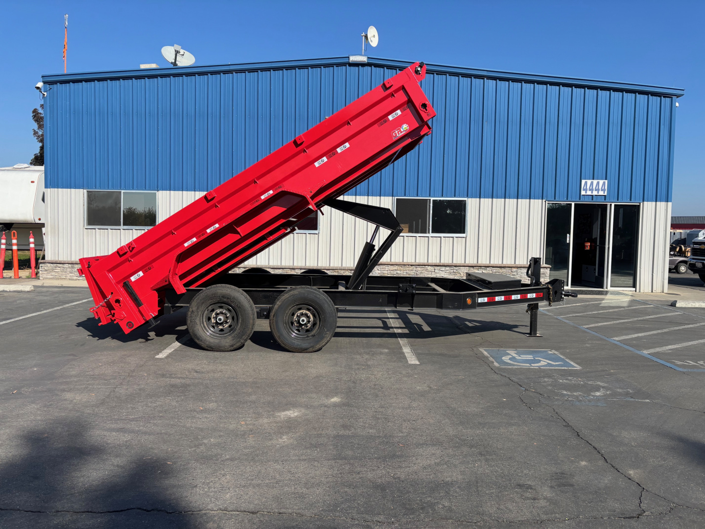 New 2025 GR 7'x14'x2' LOW PROFILE DESIGN 8"I-Beam Heavy Duty Dump Trailer 14k