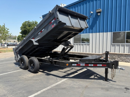 New 2025 GR 7'x14'x2' LOW PROFILE DESIGN 8 I-Beam Heavy Duty Dump Trailer 14k