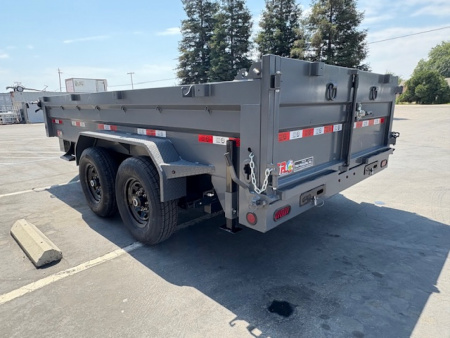 New 2025 GR 7'x14'x2' LOW PROFILE DESIGN 8"I-Beam Heavy Duty Dump Trailer 14k
