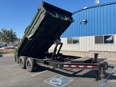 New 2025 GR 7'x14'x2' LOW PROFILE DESIGN 8"I-Beam Heavy Duty Dump Trailer 14k