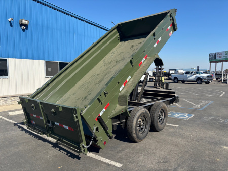 New 2025 GR 7'x14'x2' LOW PROFILE DESIGN 8"I-Beam Heavy Duty Dump Trailer 14k