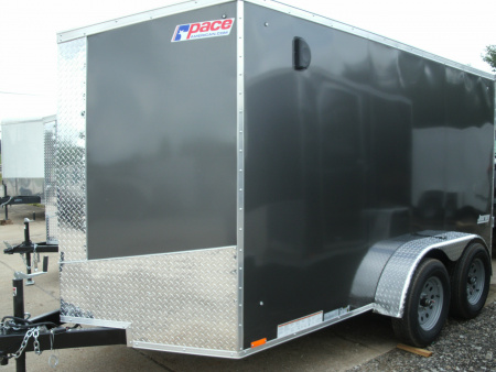 New 2026 Pace American 6 x 12 tandem Outback DLX Flat Top V-Nose Enclosed Cargo Trailer 7K Cargo / Enclosed Trailer