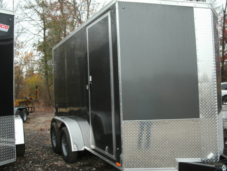 New 2026 Pace American 6 x 12 tandem Outback DLX Flat Top V-Nose Enclosed Cargo Trailer 7K Cargo / Enclosed Trailer