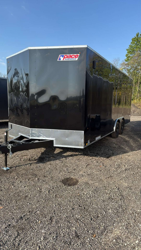 New 2026 Pace American 8.5 x 20 Outback DLX Flat Top V-Nose Enclosed Car Hauler Trailer 7K Car / Racing Trailer