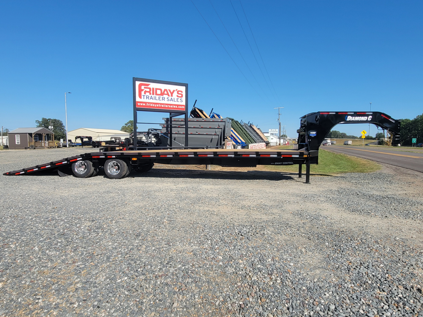 New 2026 Diamond C Trailers FMAX216 35' x 102" 40K Hydraulic Dovetail Pacesetter Edition Equipment Trailer