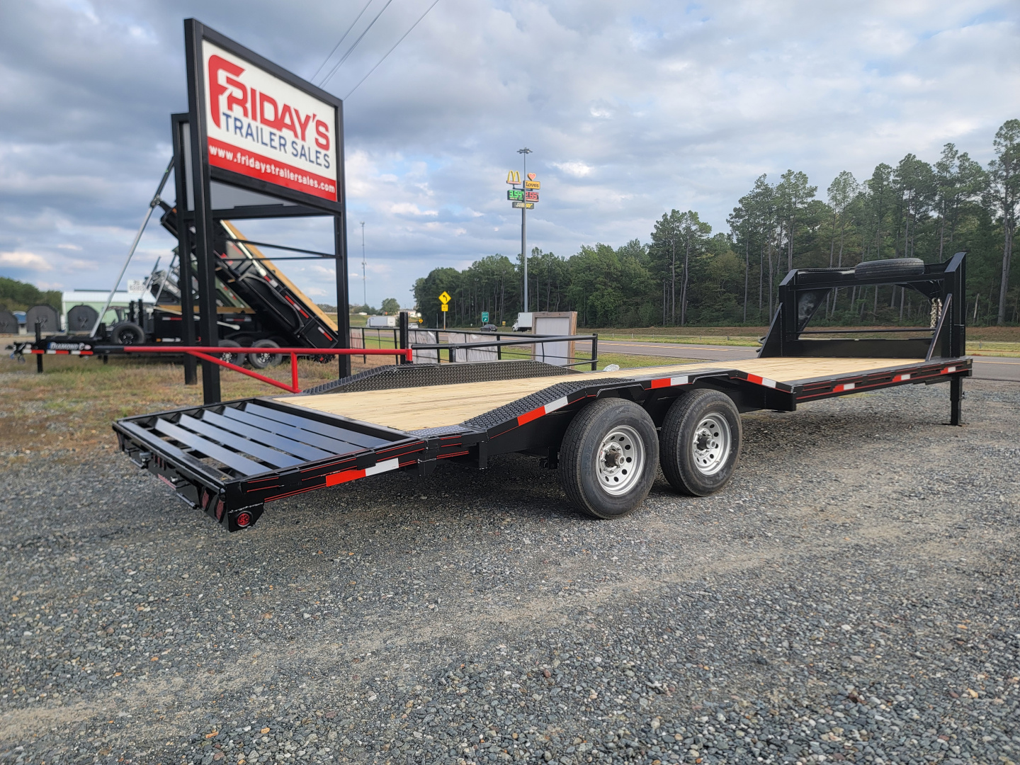 New 2026 Double A 26'x102" Gooseneck Equipment Trailer with Drive Over Fenders Equipment Trailer