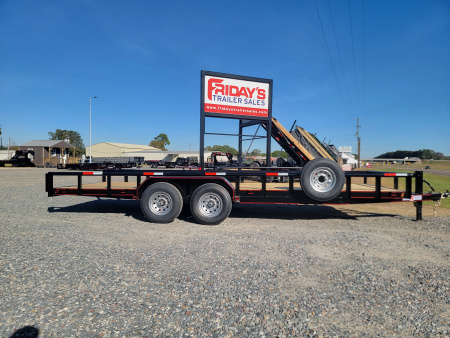 New 2026 Double A 22x83 Equipment Hauler w/ Slide In Ramps Equipment Trailer