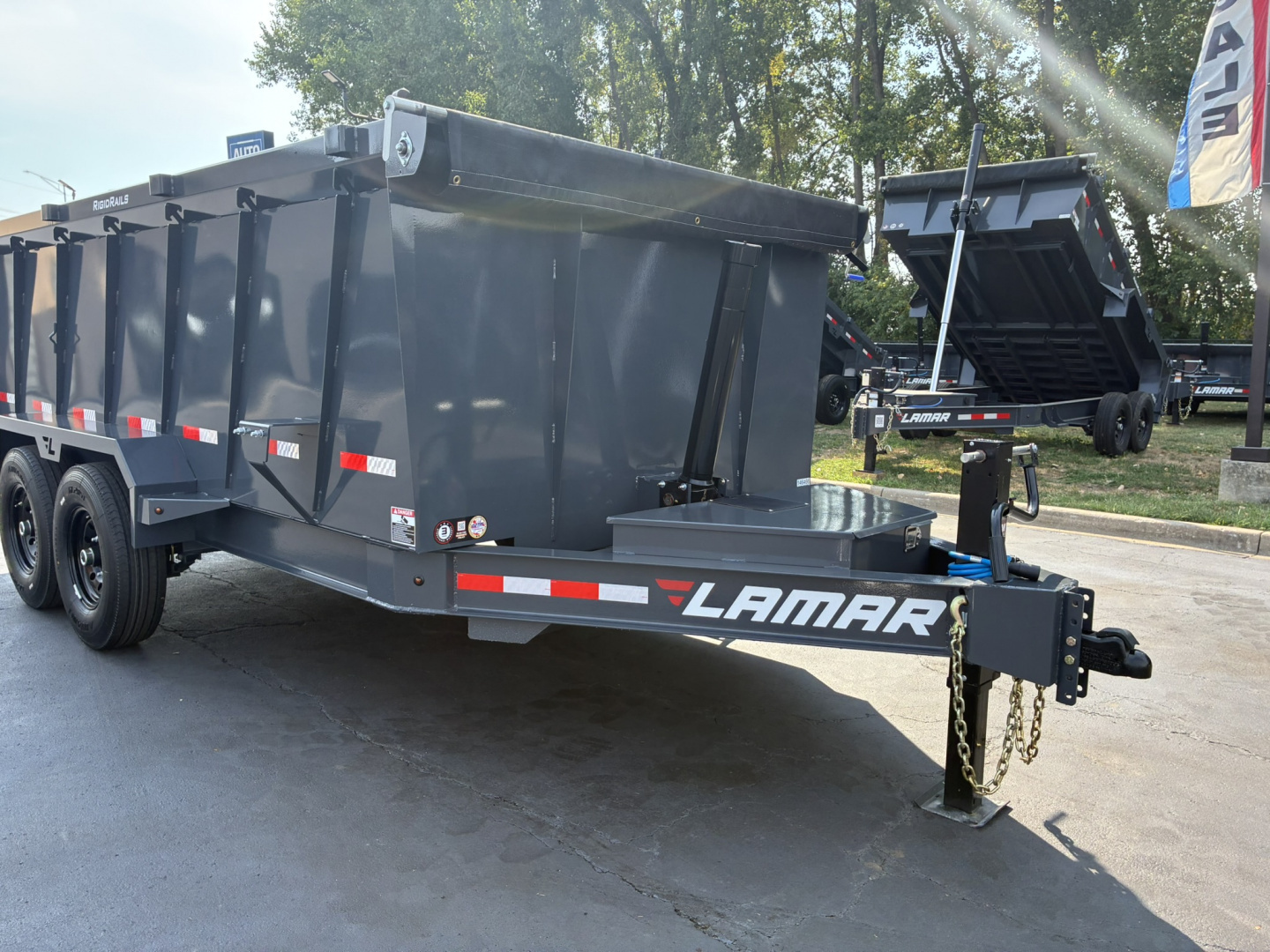 New 2026 Lamar Trailers 83"X14'-14K Telescopic Bumper Pull Dump Trailer