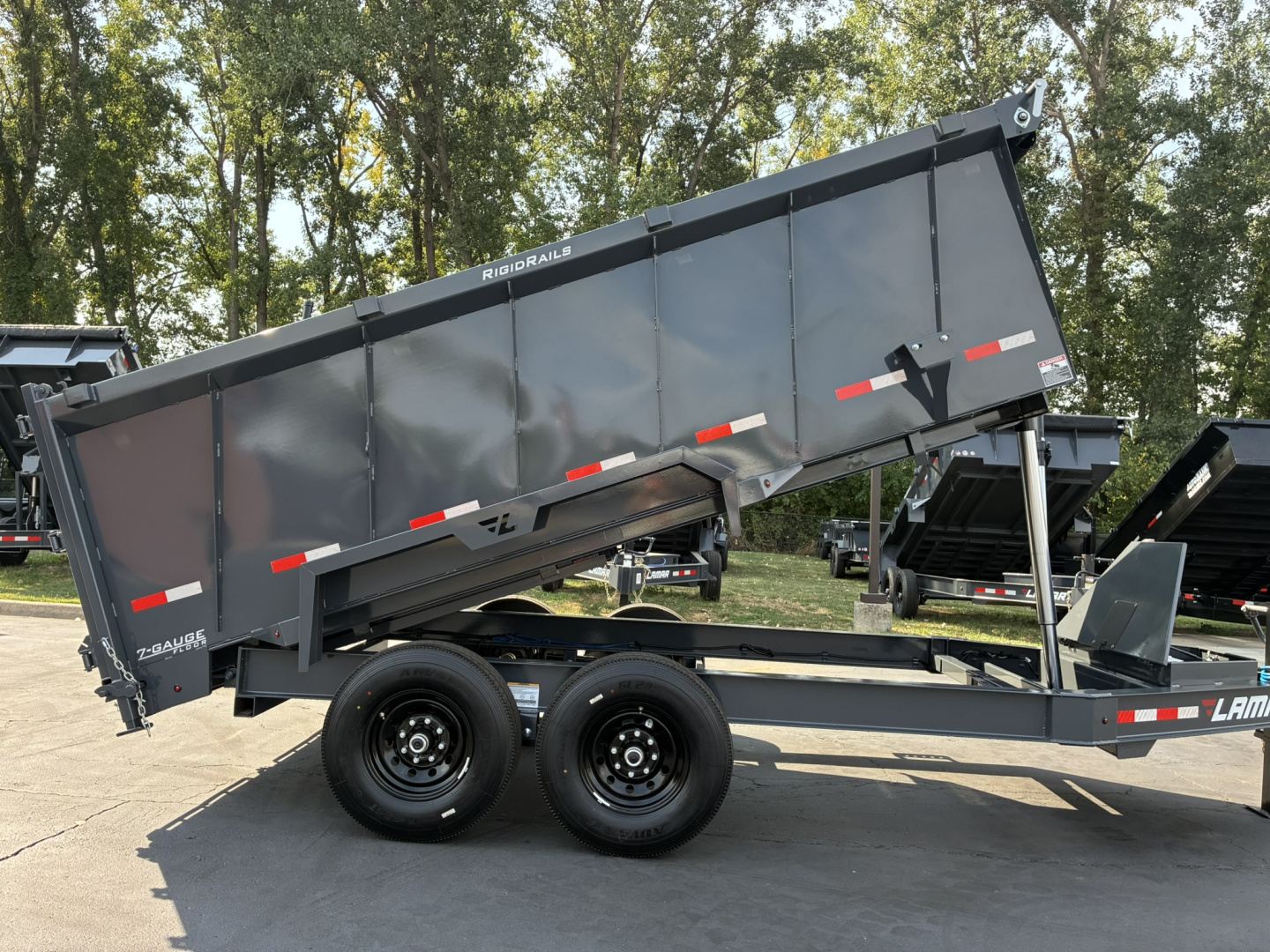 New 2026 Lamar Trailers 83"X14'-14K Telescopic Bumper Pull Dump Trailer
