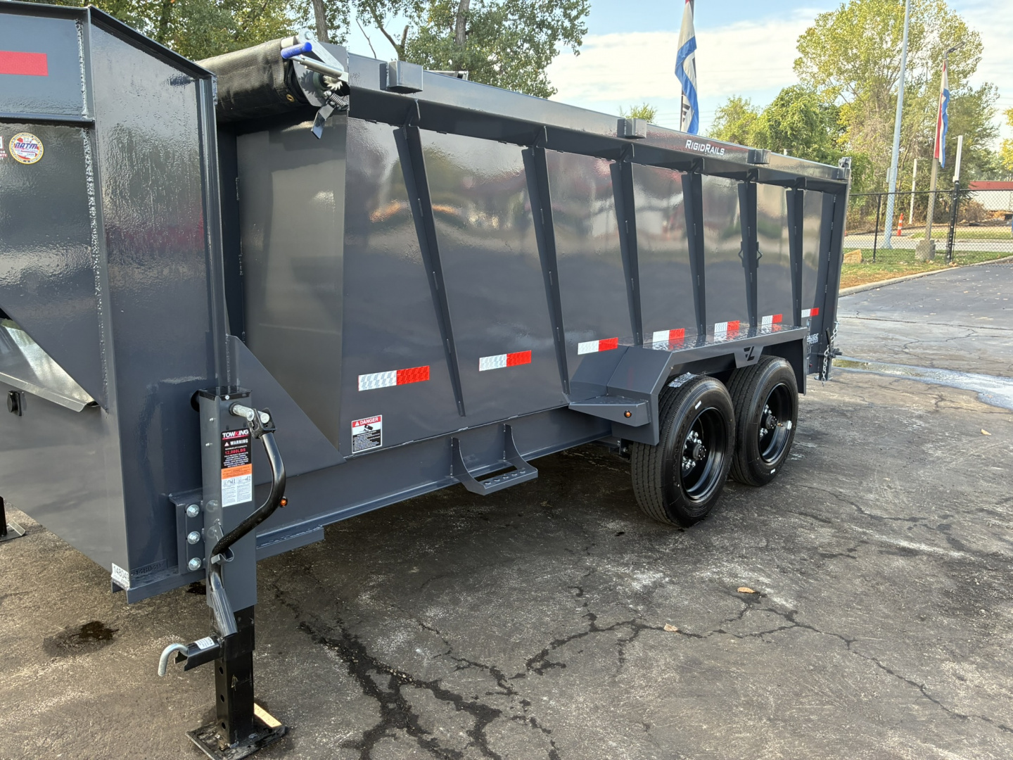 New 2026 Lamar Trailers 83"X14'-14K Telescopic Bumper Pull Dump Trailer