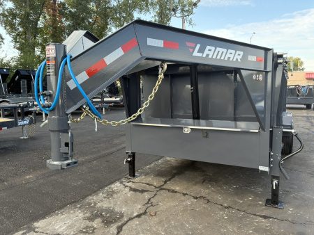 New 2026 Lamar Trailers 83"X16'-14K Gooseneck Telescopic Dump Trailer