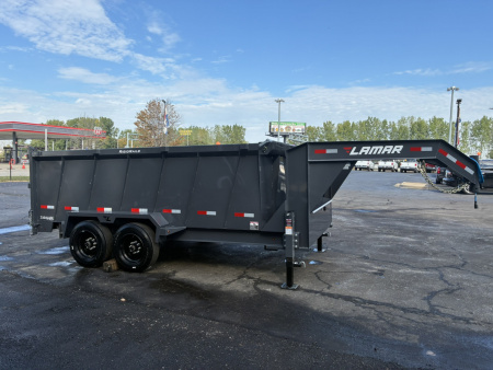 New 2026 Lamar Trailers 83"X16'-14K Gooseneck Telescopic Dump Trailer