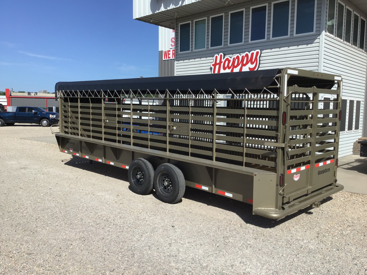 New 2026 Good Guys 6'8"x24' GN Bar Top Livestock Trailer - Wrangler