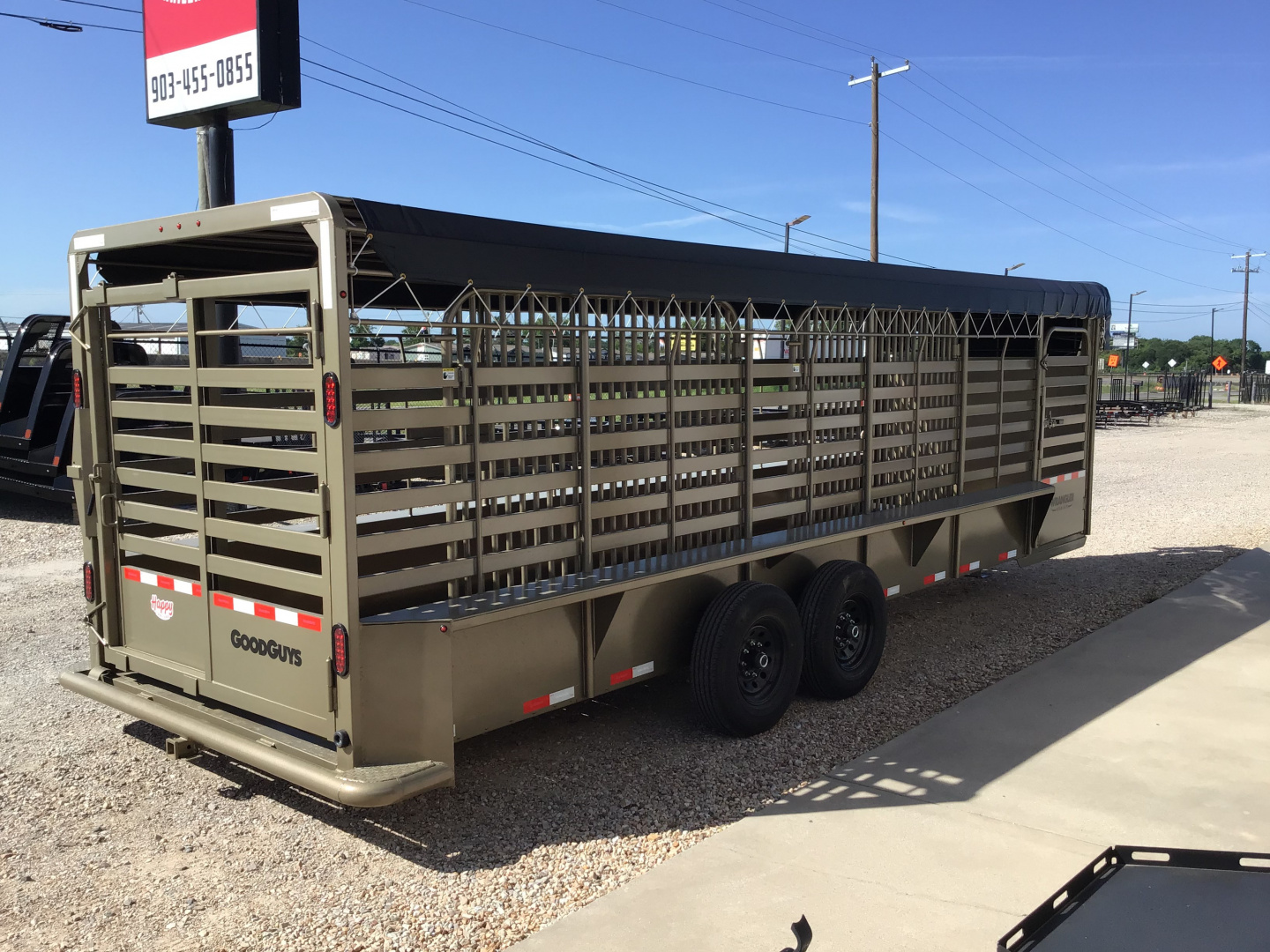 New 2026 Good Guys 6'8"x24' GN Bar Top Livestock Trailer - Wrangler