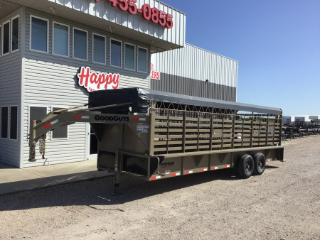 New 2026 Good Guys 6'8 x24' GN Bar Top Livestock Trailer - Wrangler