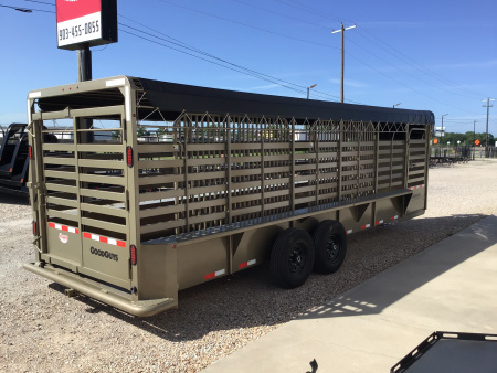 New 2026 Good Guys 6'8"x24' GN Bar Top Livestock Trailer - Wrangler