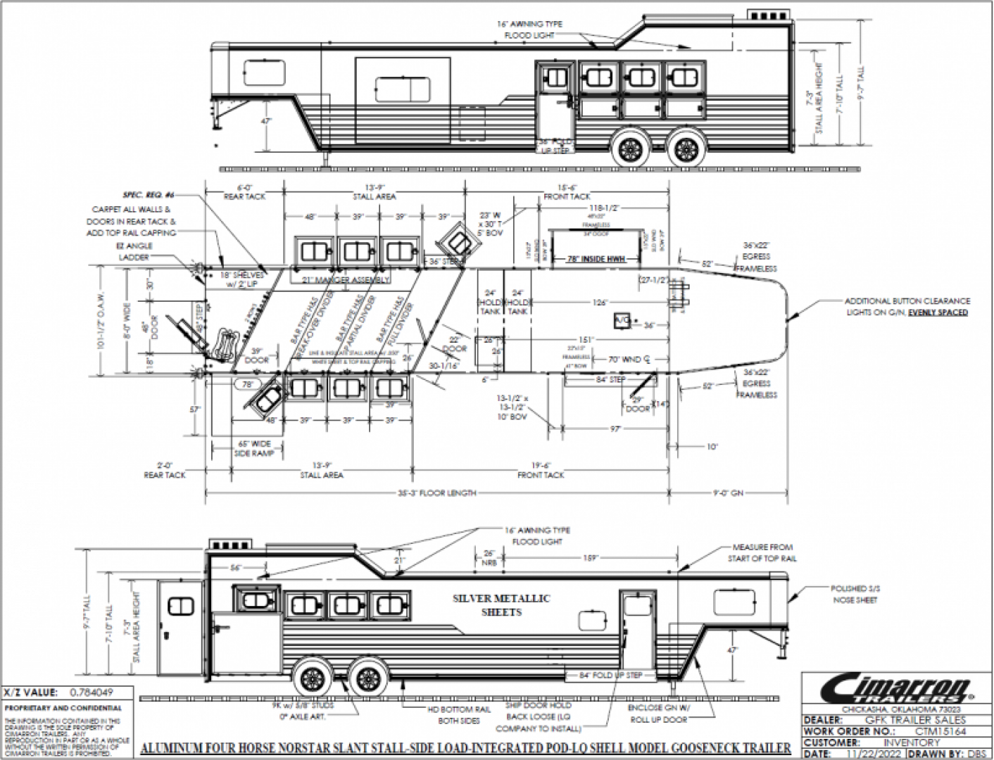 New 2023 Cimarron Norstar 4 Horse Sideload 15'6" Outlaw Living Quarter