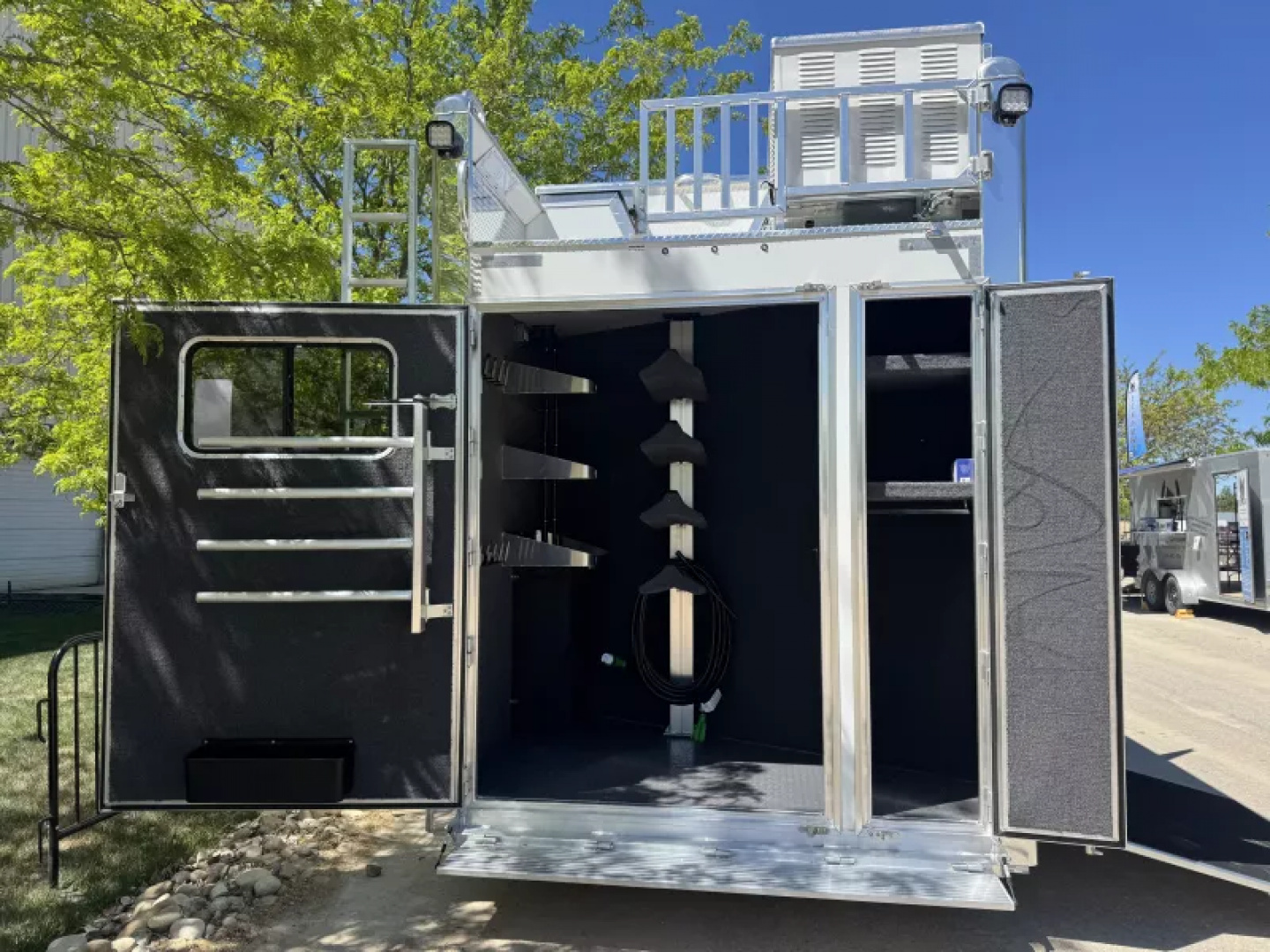 New 2026 Cimarron 4 Horse Side Load with 17'9" Living Quarter by Outlaw Conversions